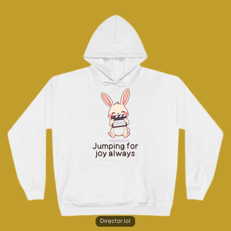 Cozy Funny Bunny Director Hoodie: Snuggle Up for Creative Fun!