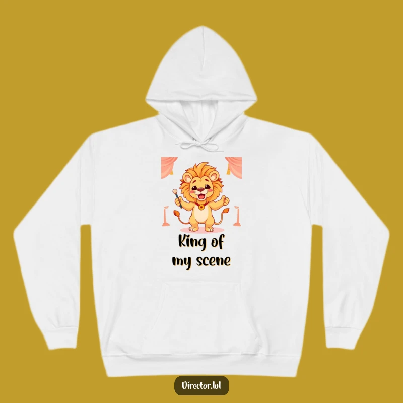 Funny Lion Conductor Hoodie: Cozy Comfort with Royal Directing Power