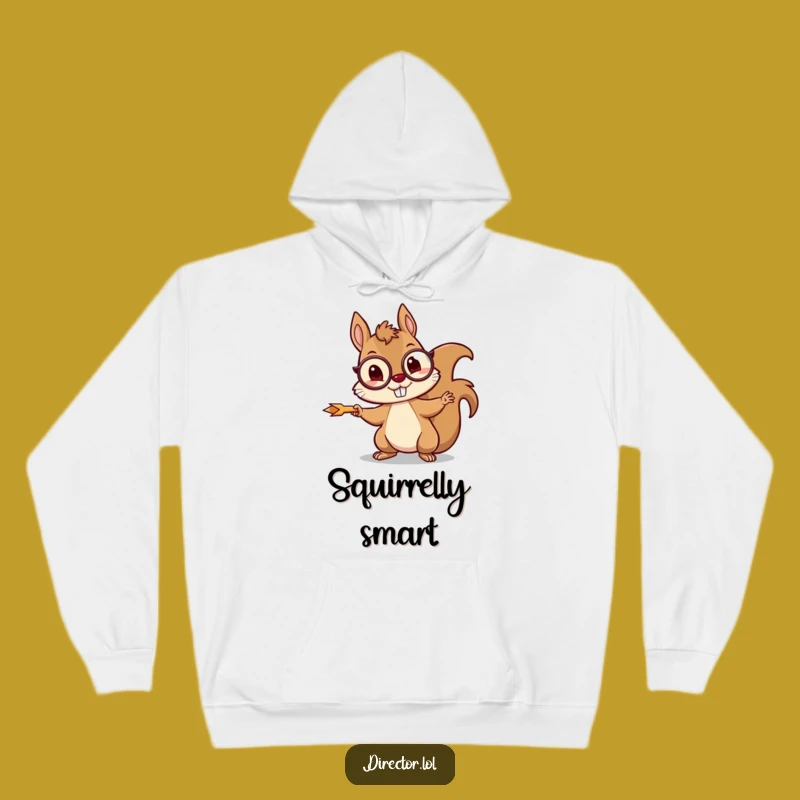 Funny Squirrel Director Hoodie: Monocled Guide Sweatshirt Gift