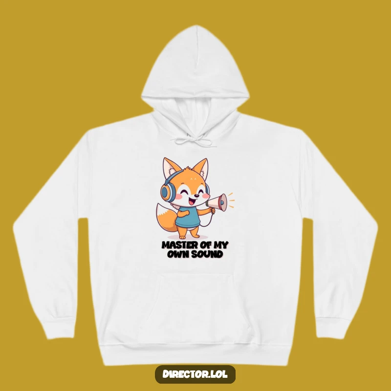 Cozy Funny Fox Director Hoodie: Stay Warm While Calling the Shots!