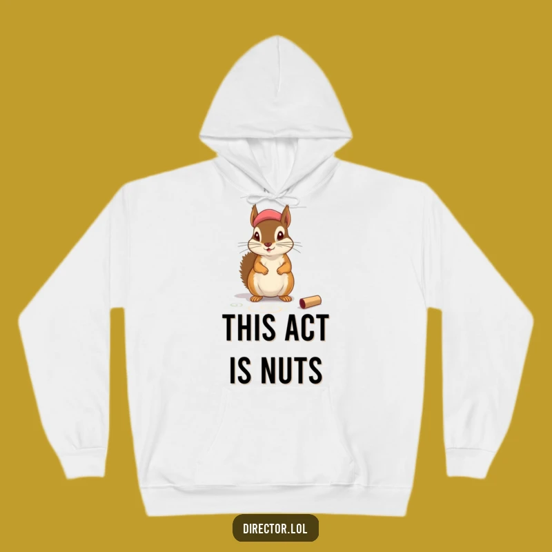 Funny Squirrel Beret Hoodie: Cozy Thespian Rodent Apparel for Artistic Souls Gift