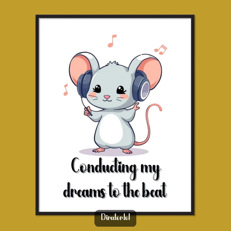 Free Printable Wall Art: Mouse Maestro Conducting - Fun Downloadable Art for Your Room