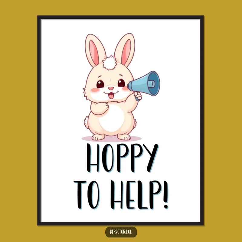 Free Printable Bunny Wall Art - Funny Character Downloadable Decor