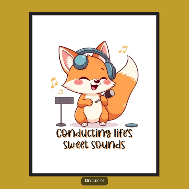 Free Printable Fox Wall Art - Funny Giggling Character Downloadable Decor