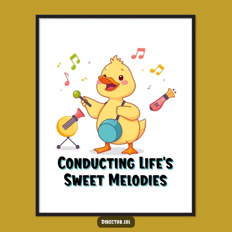 Free Printable Wall Art: Duckling Maestro - Downloadable Energetic Decor!