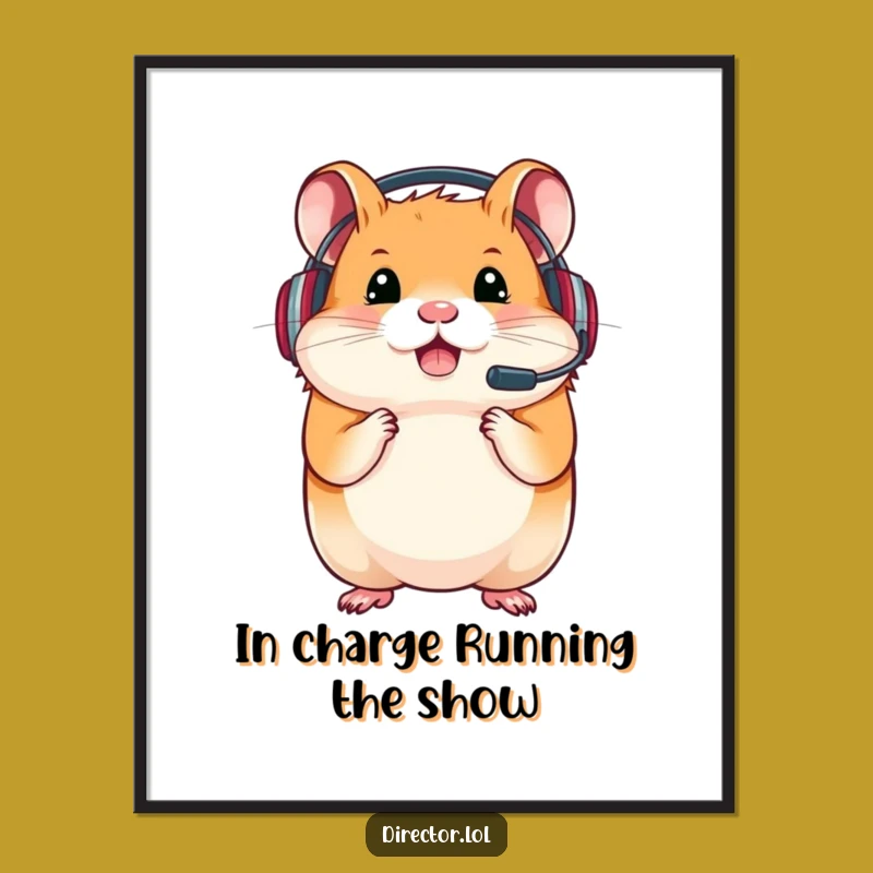 Free Printable Wall Art: Hamster Gamer Focus Comedy Art Download