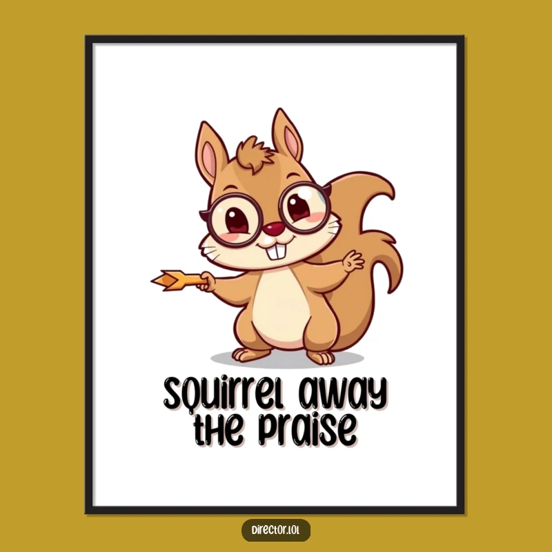 Free Printable Wall Art: Squirrel Monocle, Tiny Arrow, Funny Downloadable Decor