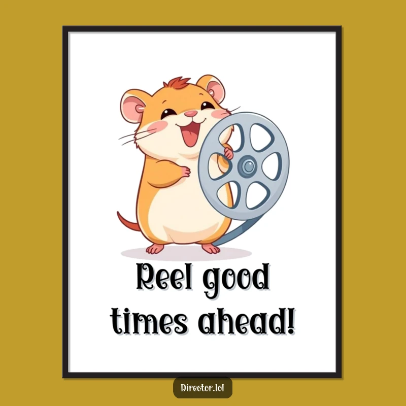 Free Printable Hamster Film Reel Wall Art: Funny Downloadable Decor for Your Cinema Room