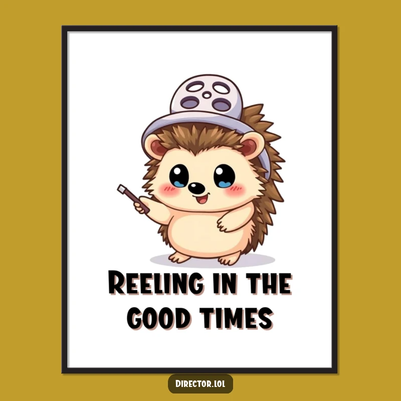 Free Printable Hedgehog Director Wall Art: Hilarious Downloadable Cinema Decor!