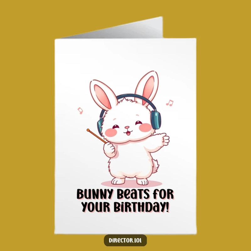 Free Printable Bunny Conductor Birthday Card: Hilarious Downloadable Musical Gift!