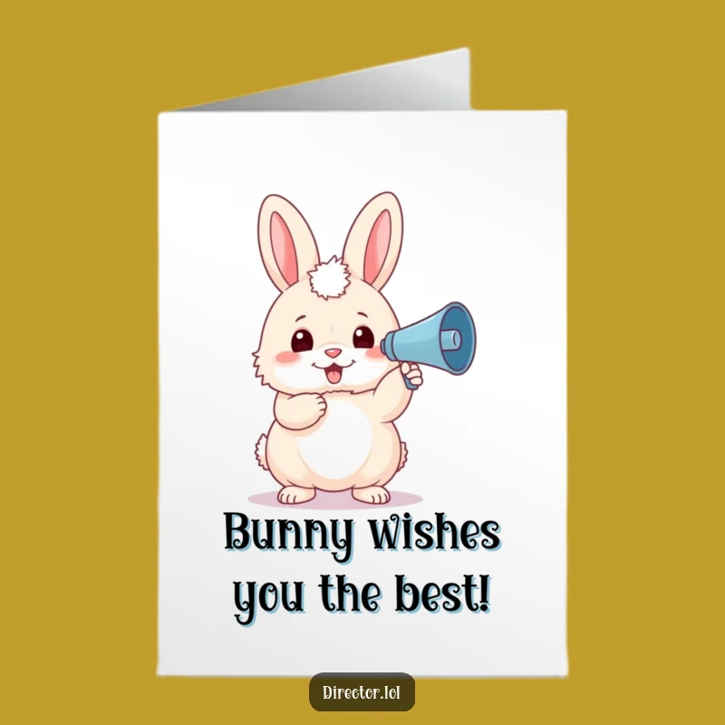 Free Printable Bunny Birthday Card - Funny Fluffy Character Downloadable Gift