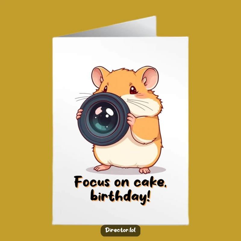 Free Printable Birthday Card: Hamster Photographer, Funny Downloadable Gift