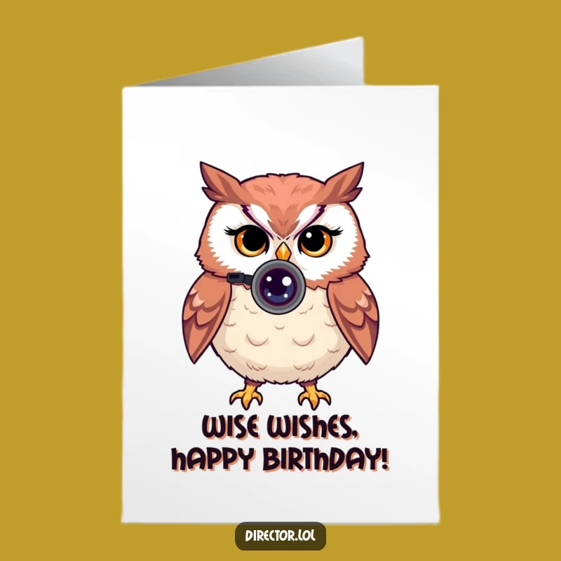 Free Printable Birthday Card: Owl Photographer Knows Best - Downloadable Humorous Gift