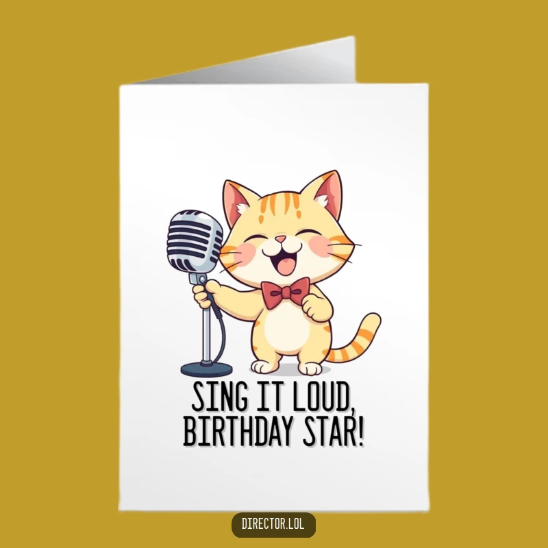 Free Printable Cat MC Birthday Card: Hilarious Downloadable Gift for Music Lovers!