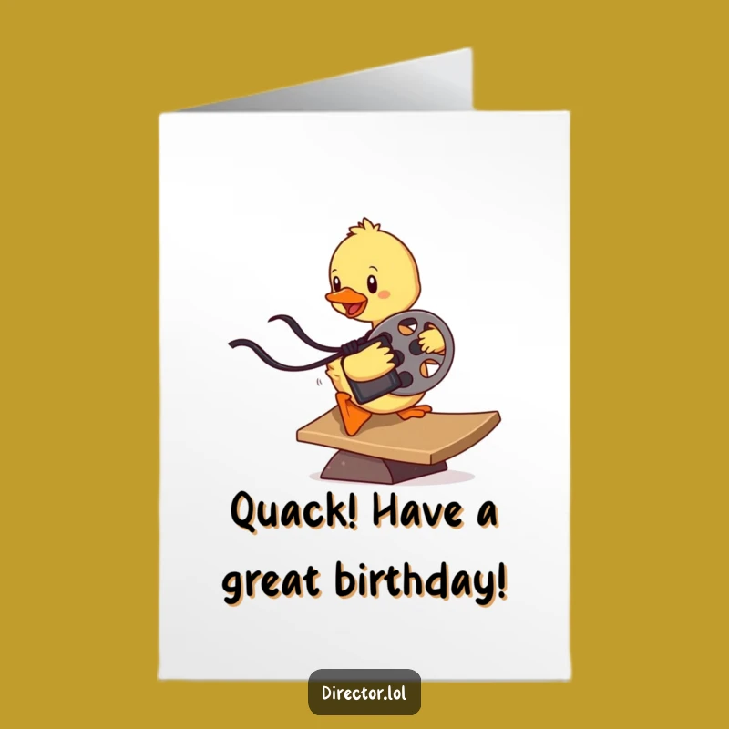 Free Printable Duckling Film Reel Birthday Card - Funny Downloadable Gift
