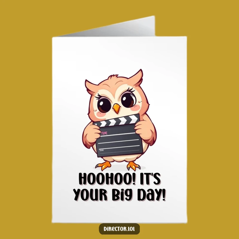 Free Printable Birthday Card: Giggling Owl Movie Magic Fun Downloadable Gift