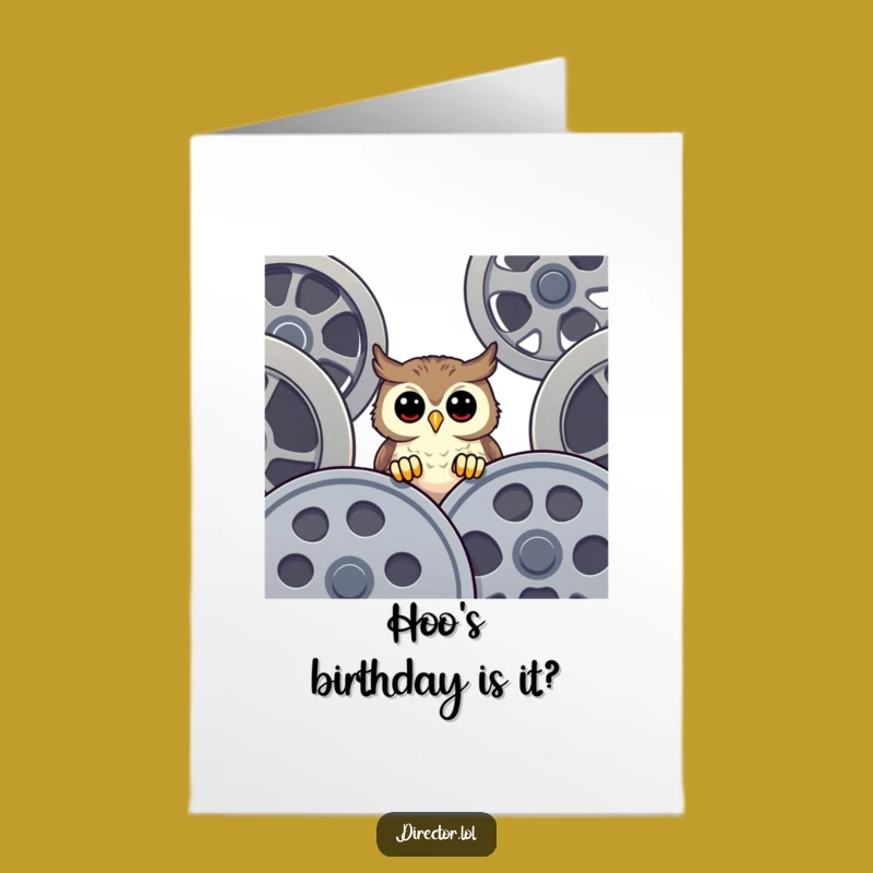 Free Printable Owl Movie Buff Birthday Card - Whimsical DIY Downloadable Gift for Film Lovers