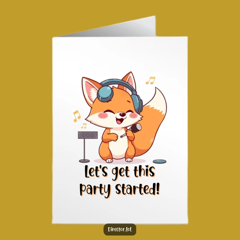Free Printable Fox Birthday Card - Giggling Character Downloadable Gift