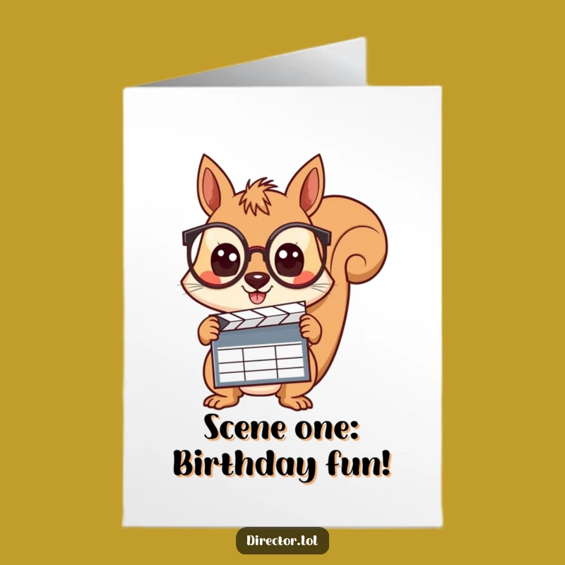 Free Printable Squirrel Birthday Card - Cheerful Character Downloadable Gift
