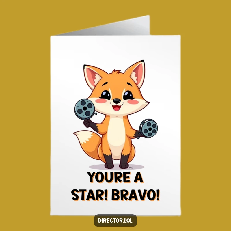Free Printable Congrats Card: Fox Director Juggles Success - Downloadable Fun