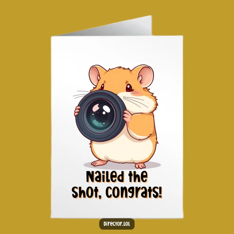 Free Printable Congrats Card: Hamster Photographer, Humorous Downloadable Gift