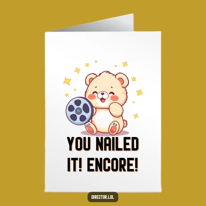 Free Printable Fox Congratulations Card: Funny Director Movie Downloadable Gift