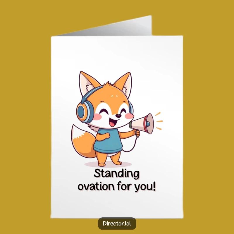 Free Printable Fox Movie Congratulations Card: Funny Director Downloadable Gift