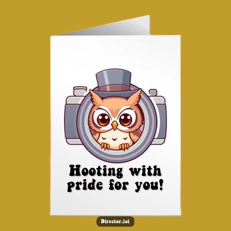 Free Printable Owl Camera Congratulations Card - Funny Downloadable Gift