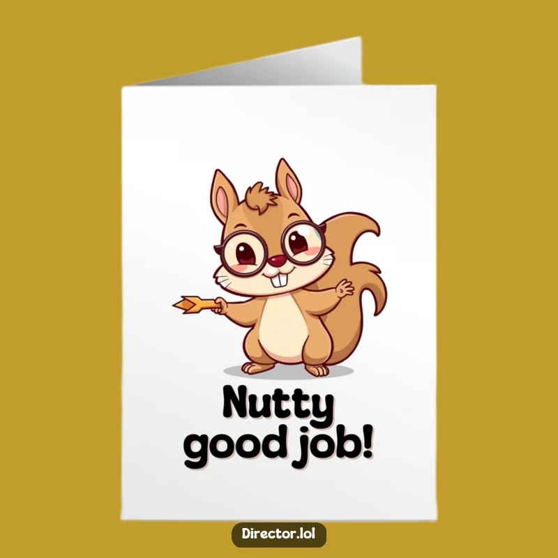 Free Printable Congrats Card: Squirrel Monocle, Tiny Arrow, Hilarious Downloadable