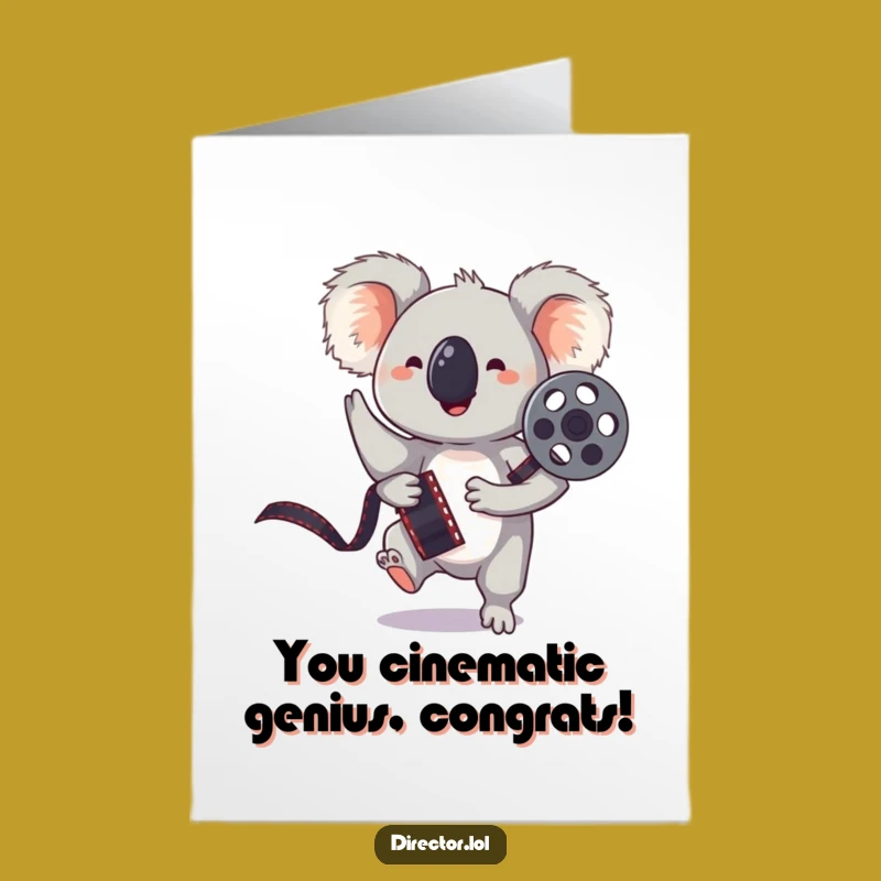 Free Printable Congratulations Card: Bouncing Koala Premiere Fun - Downloadable