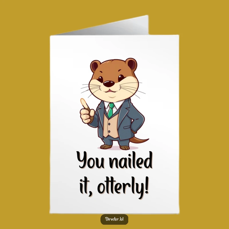 Free Printable Congratulations Card: Dapper Otter Suit Funny Downloadable Gift