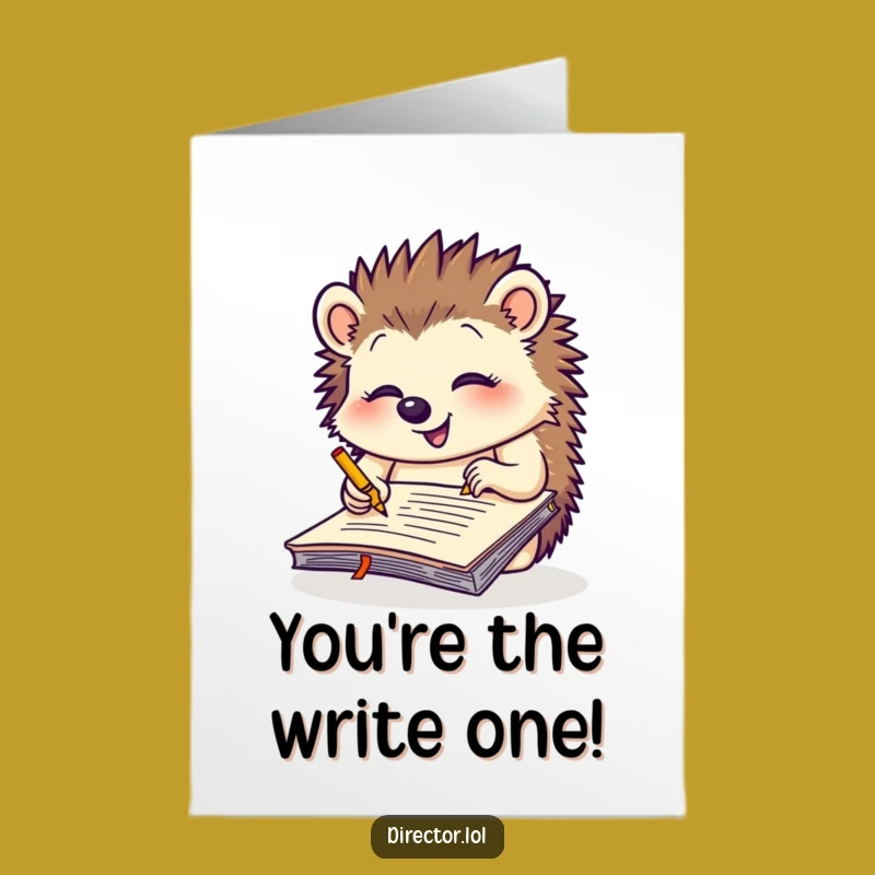 Free Printable Hedgehog Notes Congrats Card - Funny Downloadable Gift