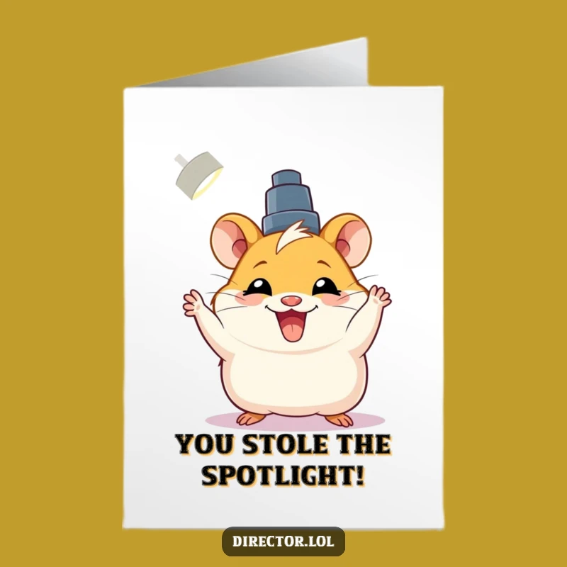 Free Printable Congratulations Card: Hamster Shines Bright - Downloadable
