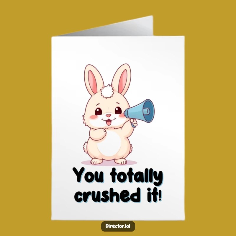 Free Printable Bunny Congratulation Card - Cheerful Character Downloadable Gift
