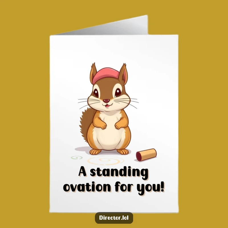 Free Printable Thank You Card: Squirrel Actor's Gratitude - Funny Downloadable Gift for Kind Souls