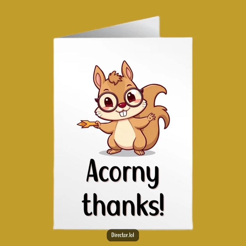 Free Printable Thank You Card: Squirrel Monocle, Tiny Arrow, Grateful Downloadable