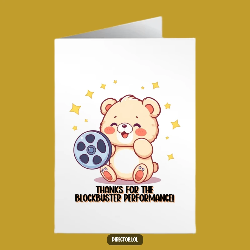 Free Printable Bunny Thank You Card: Funny Movie Clapboard Downloadable Gift
