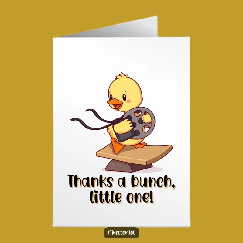 Free Printable Duckling Film Reel Thank You Card - Funny Downloadable Gift