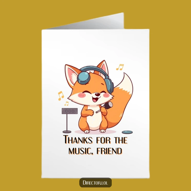Free Printable Fox Thank You Card - Cheerful Character Downloadable Gift