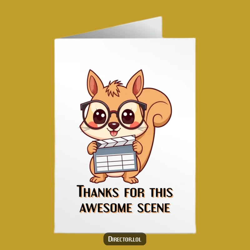 Free Printable Squirrel Thank You Card - Curious Character Downloadable Gift