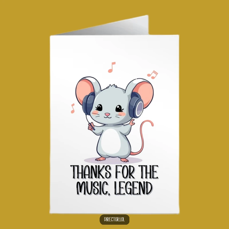 Free Printable Thank You Card: Grateful Mouse Maestro - Downloadable Appreciation Gift
