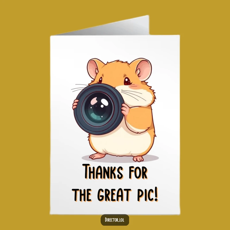 Free Printable Thank You Card: Hamster Photographer, Funny Downloadable Gift