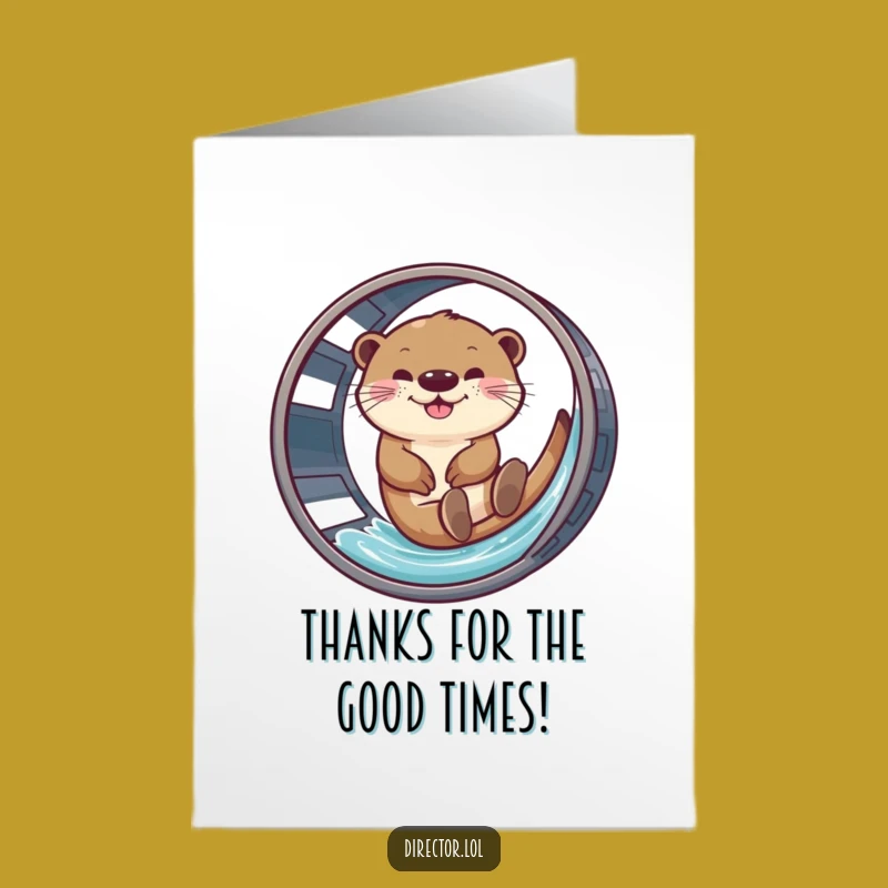 Free Printable Thank You Card: Otter's Film Reel Slide, Funny Downloadable Gift