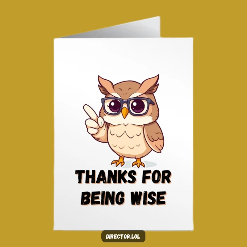 Free Printable Thank You Card: Owl's Grateful Nod - Funny Downloadable Gift