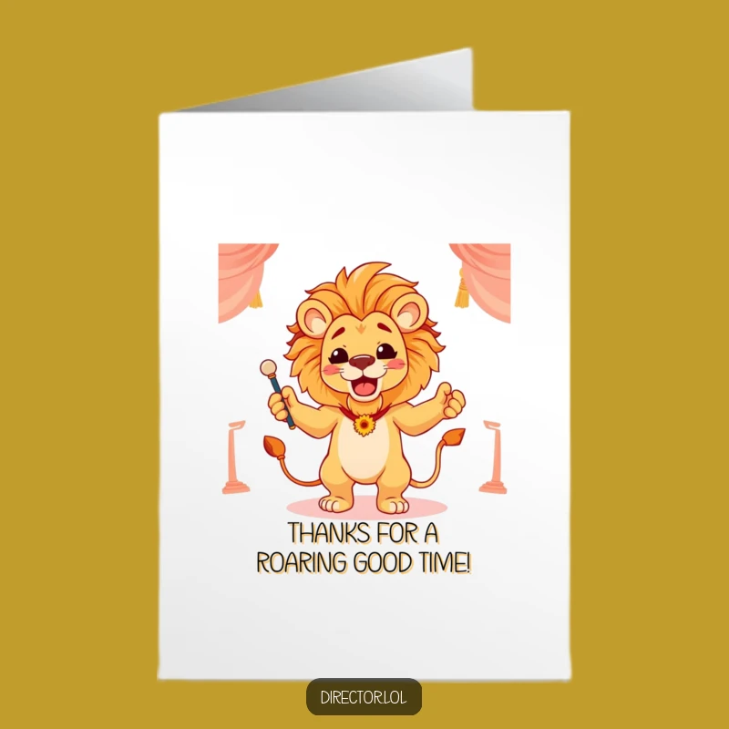 Free Printable Thank You Card: Lion Conductor Regal Thanks Downloadable