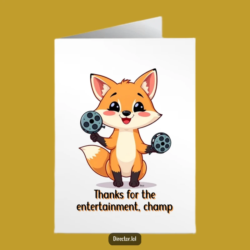 Free Printable Thank You Card: Grateful Juggling Fox - Downloadable Appreciation Gift