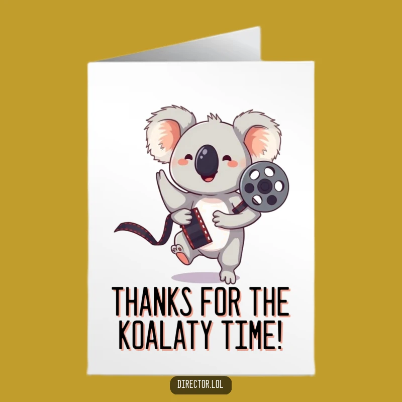 Free Printable Thank You Card: Bouncing Koala Film Fan Appreciation - Downloadable
