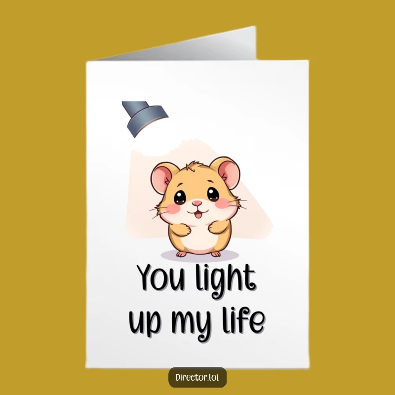 Free Printable Thank You Card: Spotlight Hamster's Gratitude - Funny Downloadable Gift for Fans