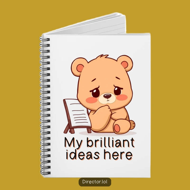 Funny Bear Director Notebook: Jot Down Your Brilliance! Perfect Humorous Gift