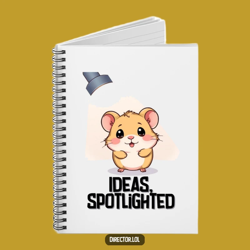Funny Curious Hamster Spotlight Notebook: Jot Down Ideas with Star Power Gift